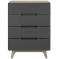 thumbnail image 4 of Modern Contemporary Urban Design Bedroom Living Room Dresser Drawer Chest Stand, Wood, Grey Gray Natural, 4 of 6