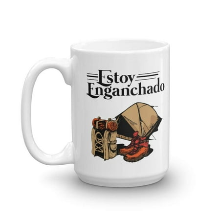 Vintage Estoy Enganchado Hiking Gear Mexican Style Coffee & Tea Gift Mug Stuff For Spanish Speaking Hispanic Men & Women