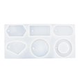 thumbnail image 1 of de silicona pa joyería de 6 cavidades con orificio pa colg pa eboración de cil polimérica, de fundición de resina, pendie Gloria Moldes para hacer joyas, 1 of 9