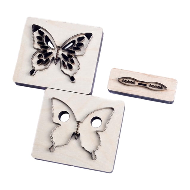 Cortero de cuero de mariposa Die Leather Craft Multipurpose Plantilla de perforación de arte hecha a mano para el inicio del inicio del sastre