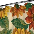 thumbnail image 4 of Ensemble de Rideaux de Douche avec Encliquetable, Tournesol Belles Plantes d'Automne (2) Rideaux de Douche Réutilisables, Doublure de Douche Décorative en Polyester, Rideaux de Salle de Bain, 72x72 Pouces, 4 of 4