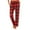 Red womens pants, variant on Gifts Usmixi Trousers for Women Classic Plaid Print Drawstring Elastic Waist Loose Flared Pants Casual Lightweight Homewear Long Pants with Pocket Black XXL