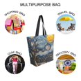 thumbnail image 7 of FORMRS Womens Canvas Tote Bag with Zipper Inner Pocket Shoulder Handbag, Swirling Starry Sky, 7 of 7