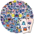 thumbnail image 1 of 100 Pieces Stitch Stickers Lilo and Stitch Sticker Pack, Cute Cartoon Waterproof Vinyl Stickers for Laptop Water Bottle Skateboard Phone Case Computer Scrapbook Notebook, 1 of 6