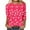 4-Pink, variant on WXLWZYWL Valentines Day 3/4 Sleeve Shirts for Women Love Heart Womens Valentines Tops Clothing