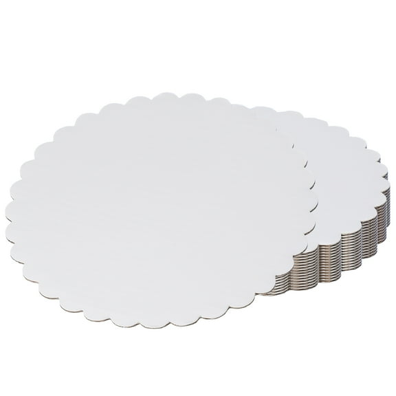 15pcs Cake Board Round, 6 inch Cake Circle Base Cake Plate Round Cardboard Base, White