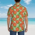thumbnail image 6 of Fotbe Hand Drawn Strawberry Hawaiian Shirt for Men Unisex Summer Beach Casual Short Sleeve Cotton Linen Button Down Shirts-Large, 6 of 9