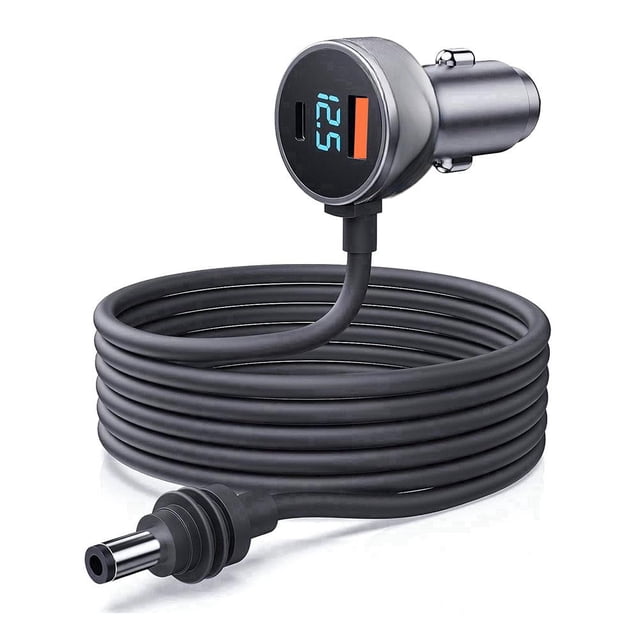 Starlink Mini Car Charger 3-in-1 DC Power Cable With Digital Display USBAC PD Fast Charge Vehicle Adapter For Starlink