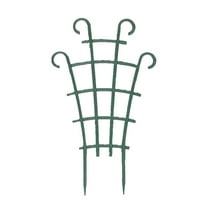 Stackable Plant Trellis for Climbing Plants - Mini Garden Trellis for Potted Plants, Peas & Indoor Flowers | Durable Plastic Support Frame in Dark Green | Easy DIY Installation