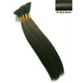 thumbnail image 4 of Yaki Bulk Braiding Hair, Human Hair Blend, Braids Hair Extensions for Twists, Hot Selling, Length 18", 2 packs Color #2, 4 of 6