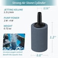 thumbnail image 3 of Pawfly 1.2 Inch Air Stone 10 Pieces Cylinder Bubble Diffuser Airstones for Aquarium Fish Tank Pump Grey, 3 of 6