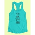 thumbnail image 3 of Salt In The Air Quote Racerback Tank Women -Image by Shutterstock, Female x-Large, 3 of 4