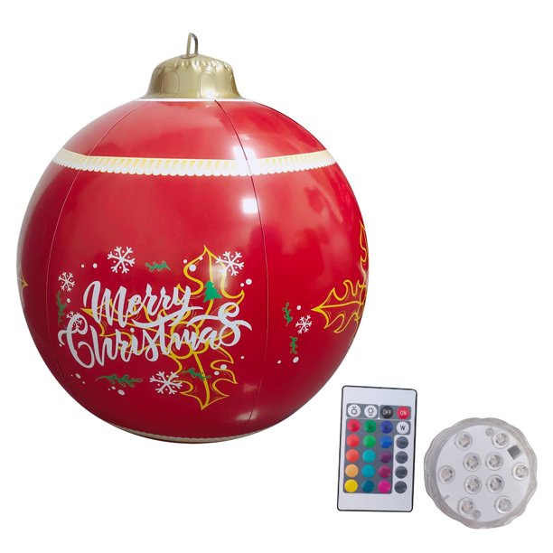 Holiday Decorations 24 Inch Holiday Inflatable Balloon Ball Built In