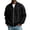 Black, variant on Men's Lightweight Jackets Casual Light Jackets for Men Waffle Bomber Jacket Varsity Coat with Zipper