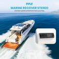 thumbnail image 2 of Pyle Bluetooth Marine Receiver Stereo - 12v Single DIN Style Boat In dash Radio Receiver System with Digital LCD, RCA, MP3, USB, SD, AM FM Radio - Remote Control, Wiring, 2 of 7