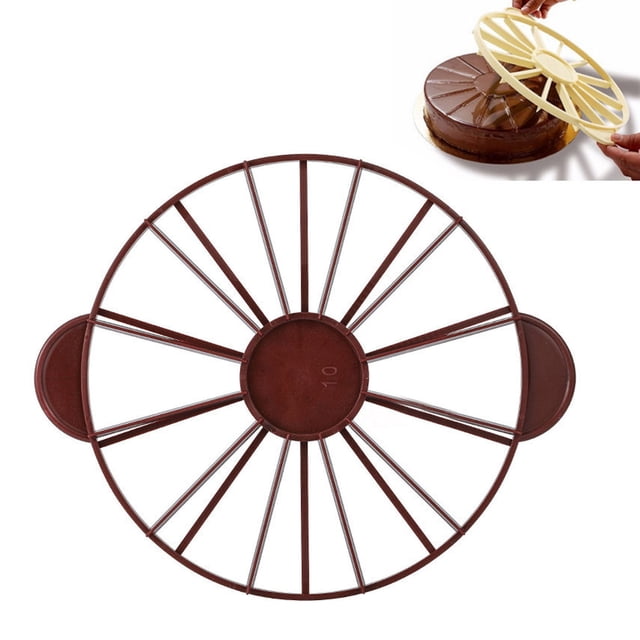 Marcador de rebanada de pastel redondo, marcador de porción de pastel, divisor de pastel de alimentos, cortador de porciones iguales, integración perfecta