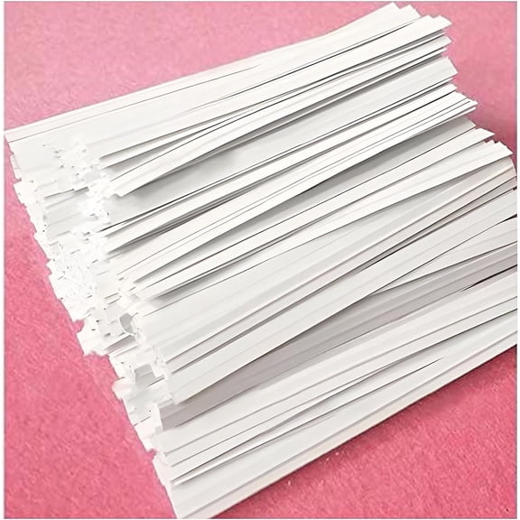 3000 Pcs 5" White Paper Twist Ties Bread Ties White Twist Ties Twisty-Ties Bag Ties Twist Ties for Bags Bread Wire Ties Twist Tie for Party Cello Candy Bread Coffee Bags Cake Pops