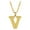 V, variant on Fiaya Women Initial Necklace for Women Dainty Gold Letter A-Z Pendant Choker Necklace Alphabet Name Necklace Cute Personalized Name Necklace Jewelry Gifts (W)