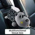 thumbnail image 4 of Cartoon Car Tissue Holder, Large Capacity Auto Armrest Tissue Holder Center Console Tissues Container, Cute Plush Hanging Pouch Car Accessories, 4 of 6