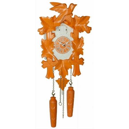 Quartz Cuckoo Clock 5 leaves, bird, with music