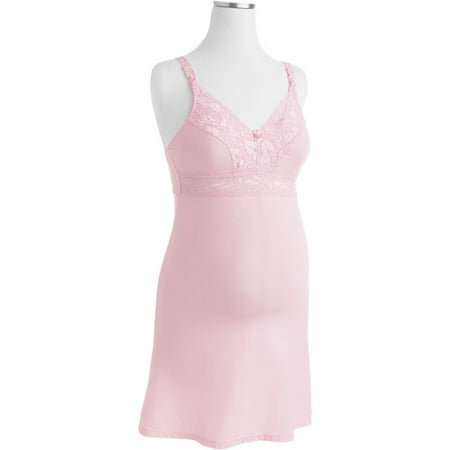 Soft Lace Collection Maternity Lace-Trim Nursing Chemise