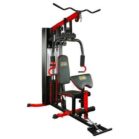 FlexWave LX750 Multifunctional Full Home Gym System Workout Station with 122.5 Lbs Weight Stack, One Station, Comes with Installation Instruction Video, Ships in 5 Boxes