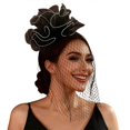 thumbnail image 1 of Flower Veil Headwear Fascinator Hat Styling Accessory For Women Elegant Lace Headpiece for Wedding Party Dance Event, 1 of 5
