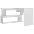 thumbnail image 3 of vidaXL Corner Desk High Gloss White 200x50x76 cm Engineered Wood, 3 of 4
