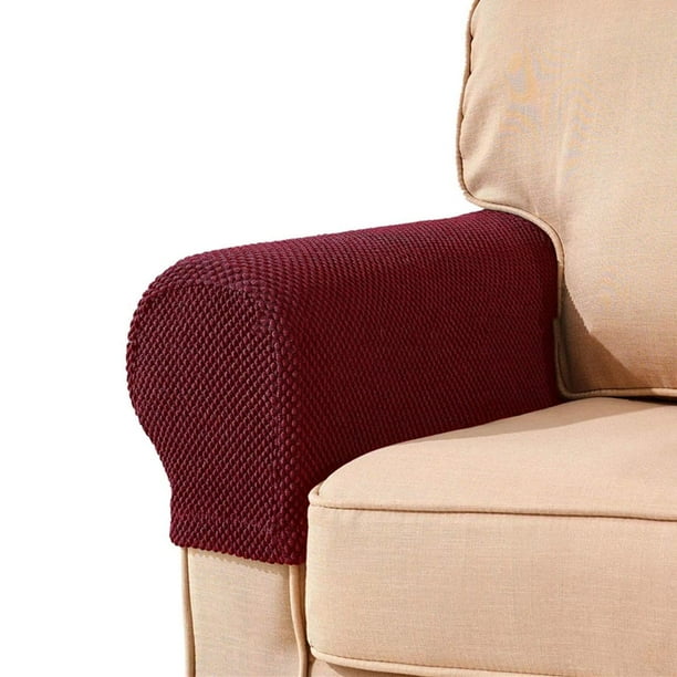 Stretch Armrest Covers For Chairs And Sofas Couch Arm Sofa Spandex Jacquard Anti Slip Furniture Protector Washable Armchair Slipcovers Recliner Set Of 2 Com Chairs And Sofas Couch Arm Covers, Furniture Arm Covers