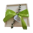 thumbnail image 2 of Sliding Cover Gifts Package Box Square Wood Wedding Favor Gift Wrap Box Desktop Decor Green Wood, 2 of 6