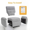 thumbnail image 3 of INNOVAR Recliner Sofa for Adults, Zero Gravity Reclining Chair, Oversized Electric Recliners Elderly Rocker Chair W/Storage Pockets for Home Living Room,Corduroy,Grey, 3 of 14