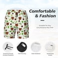 thumbnail image 6 of Picia Cute Bear pattern Mens Swim Trunks with Compression Liner Stretch Beach Shorts Quick Dry with Zipper Pockets No-Chafing Board Shorts-XX-Large, 6 of 9