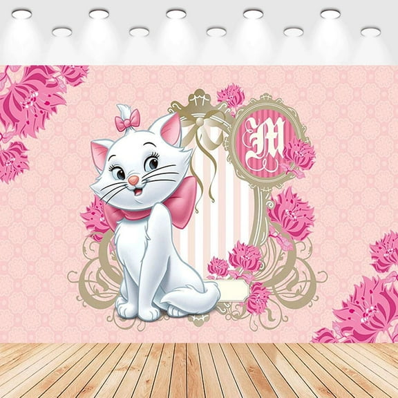 5 X3ft The AristoCats Cartoon Birthday Party Decorations Supplies, Masks Party Photography Backdrop Photo Decor Banner, Kids Boys Baby Shower Photography Backdrop