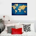thumbnail image 5 of ONETECH Wall Art Blue map of The World Painting Ready to Hang Pieces Large Framed Wall Art World Map Canvas Art Map Wall Decorations Artwork Prints for Background for Home Office Decoration, 5 of 5