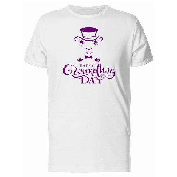 Happy Groundhog Day Top Hat Tee Men's -Image by Shutterstock