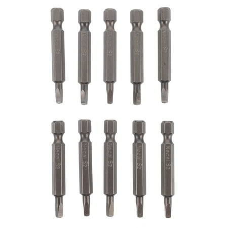 

10pcs Screw Bits Magnetic Screwdriver Bits S2 Steel Square Head Screwdriver Bits