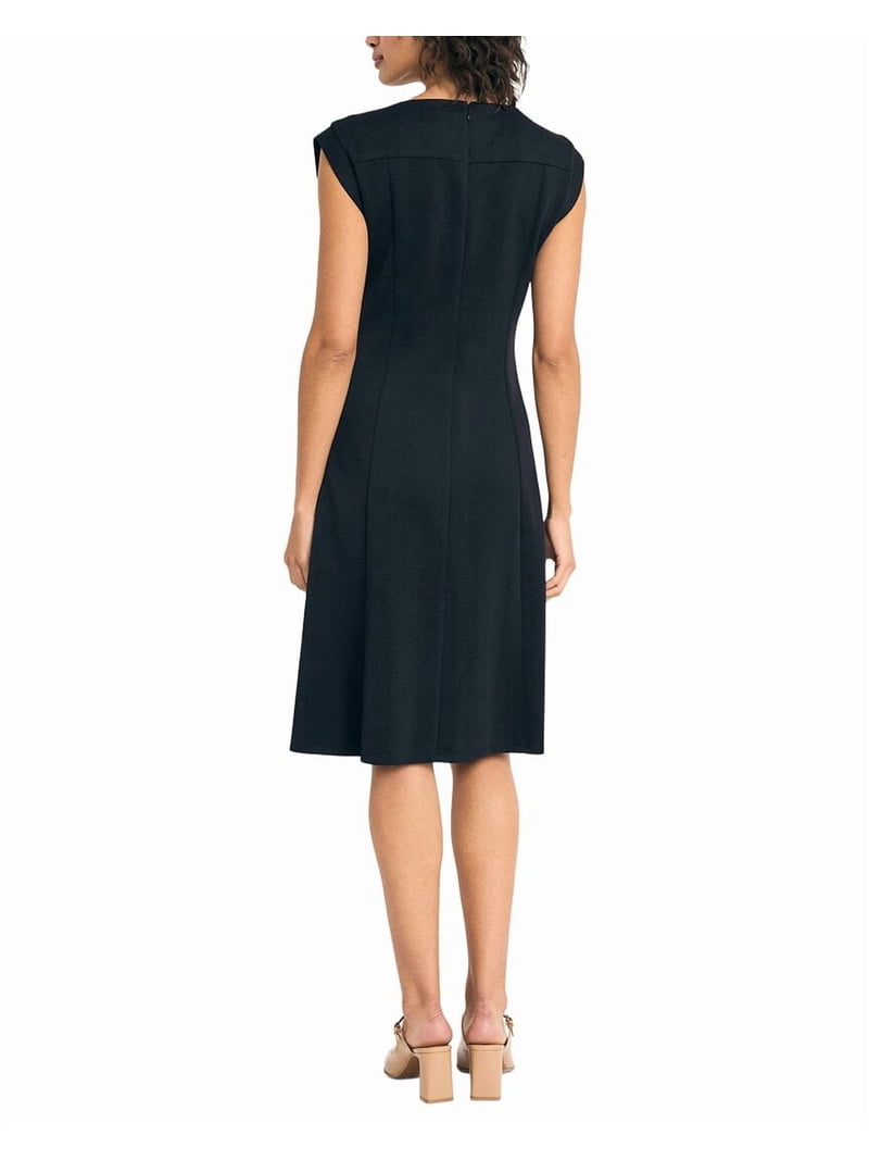 luxely midi dress Luxely Y10334M Short Sleeve Drop Waist Midi Dress with Batwing Sleeves