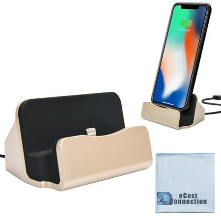 eCostConnection 8-Pin Charging and Syncing USB Dock for iPhone Xs Xs Max Xr X 8 8+ 7 Plus 7 6S 6S+ iPad 9.7