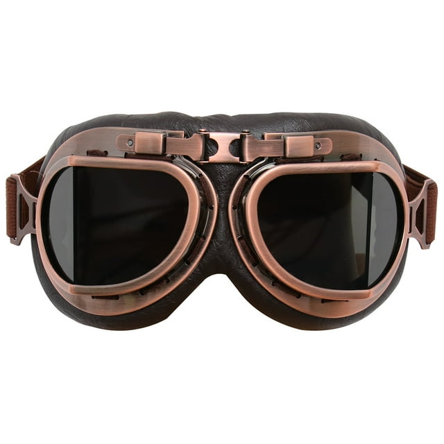 EeaseCA Motorbike Riding Windproof Goggles Dustproof Protective Glasses Copper Plating Anti-Fog Goggles (Grey)