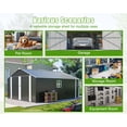 thumbnail image 4 of LZBEITEM 20x12 FT Outdoor Metal Garage Shed Extra Large Storage Shed 1810 CUFT Triple Door Storage Building Ultra-Reinforced Truss System with Windowsfor Car, Boat, Truck, Equipment Storage, 4 of 15