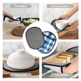 thumbnail image 6 of Multi-Functional Oven Silicone Pot Pad 7.5×9.4in Anti-Slip Heat-Insulating Pad Baking Gloves Heat-Resistant Cotton Layer 1 Pc Cornflowerblue Checked Hand-Drawn Sketch_1, 6 of 7