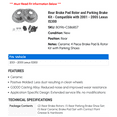 thumbnail image 2 of Rear Brake Pad Rotor and Parking Brake Kit - Compatible with 2001 - 2005 IS300 2002 2003 2004, 2 of 2