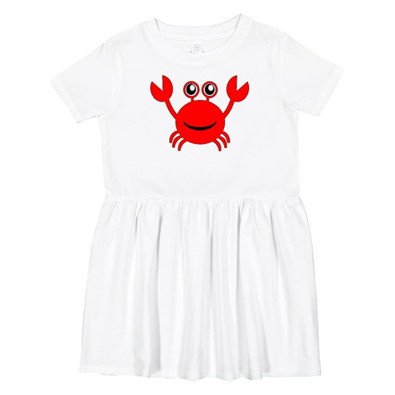 Inktastic Cute Red Crab Girls Toddler Dress