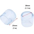 thumbnail image 3 of Non Slip Chair Leg Tips, Furniture Grippers Pads, Floor Protector Sofa Rubber Chair Feet Table Leg Caps Round Dia fit 1" (2.5cm), Clear, 8 Pack, 3 of 7