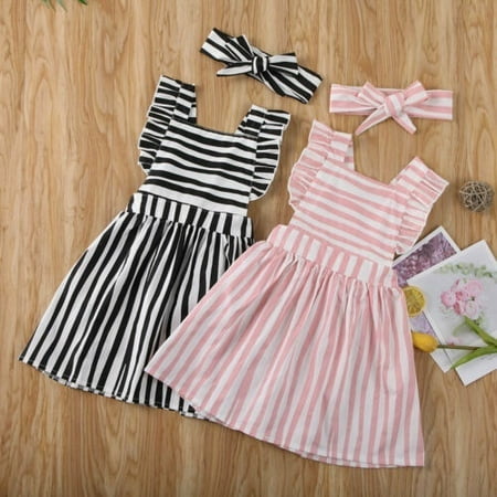 

Kids Baby Girls Princess Dresses Party Sleeveless Sundress