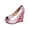 Pink Shoes for Women, variant on Women's Sandal Wedge Heel Sole Versatile Breathable Material For Warm Weather Versatile Matching With Various Black 40