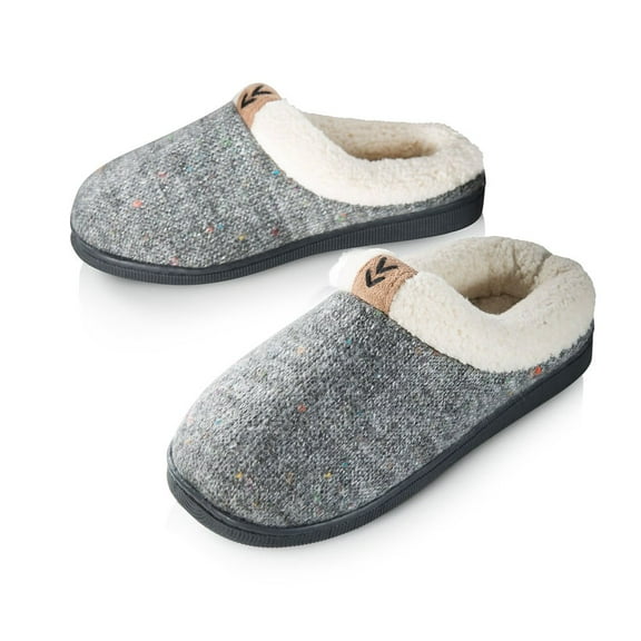 Pupeez Girls Knitted Winter slippers, with Fleece Inside -kid sizes 11 to 5 -style #9369