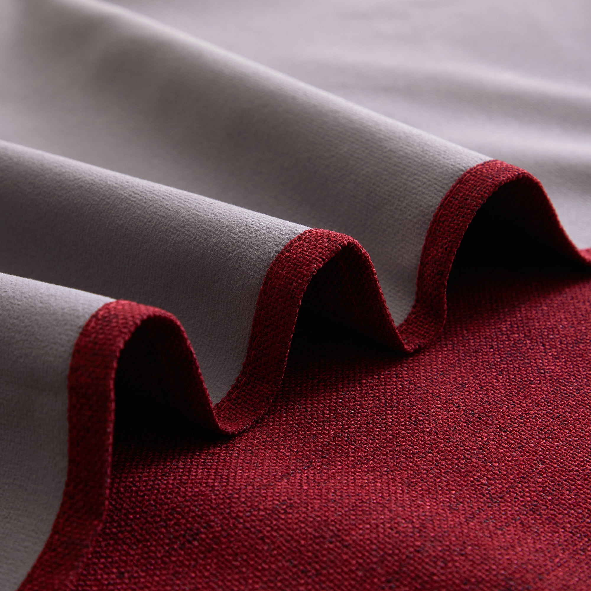 Mainstays Solid Twill Blackout Curtain Panel and Sheers, Set of 4, Merlot, 27.5" W x 63" L