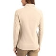 thumbnail image 2 of Women's Cutter & Buck Tan Tampa Bay Rays Cooperstown Collection Adapt Eco Knit Stretch Half-Zip Pullover, 2 of 2
