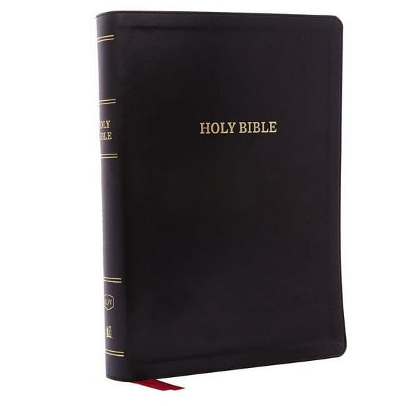 KJV, Deluxe Reference Bible, Super Giant Print, Imitation Leather, Black, Red Letter Edition, (Hardcover)